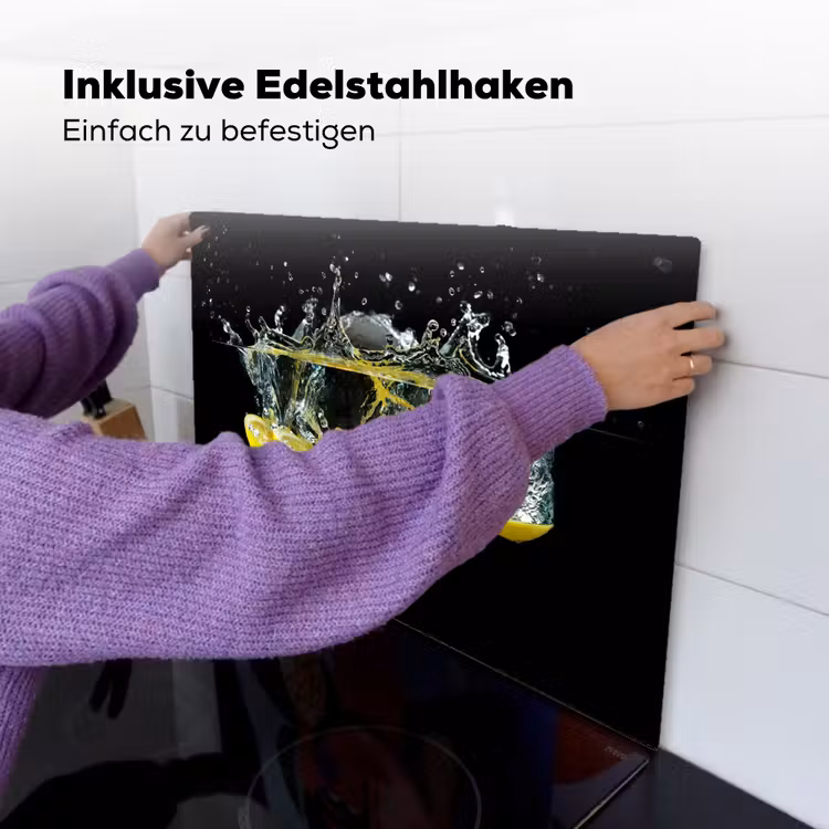Citroen - Water - Fruit Inductie beschemer met haakjes klein -ky-ophangen-de
