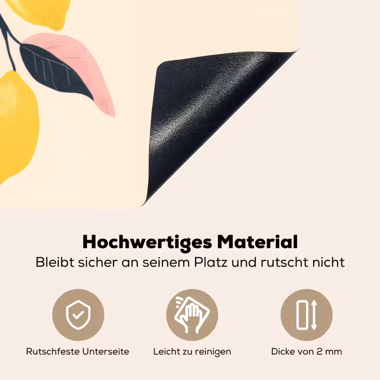 Citroenen - Felgeel - Tak - Bladeren Inductie beschemer met haakjes klein -ky-onderkant-de