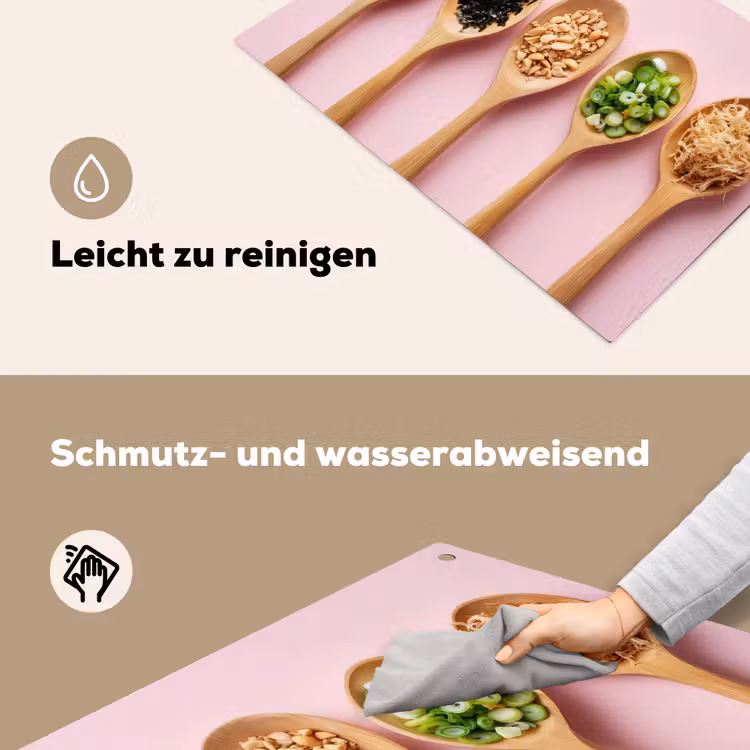 Ingrediënten - Lepels - Hout - Roze Inductie beschemer met haakjes klein -ky-schoon-de