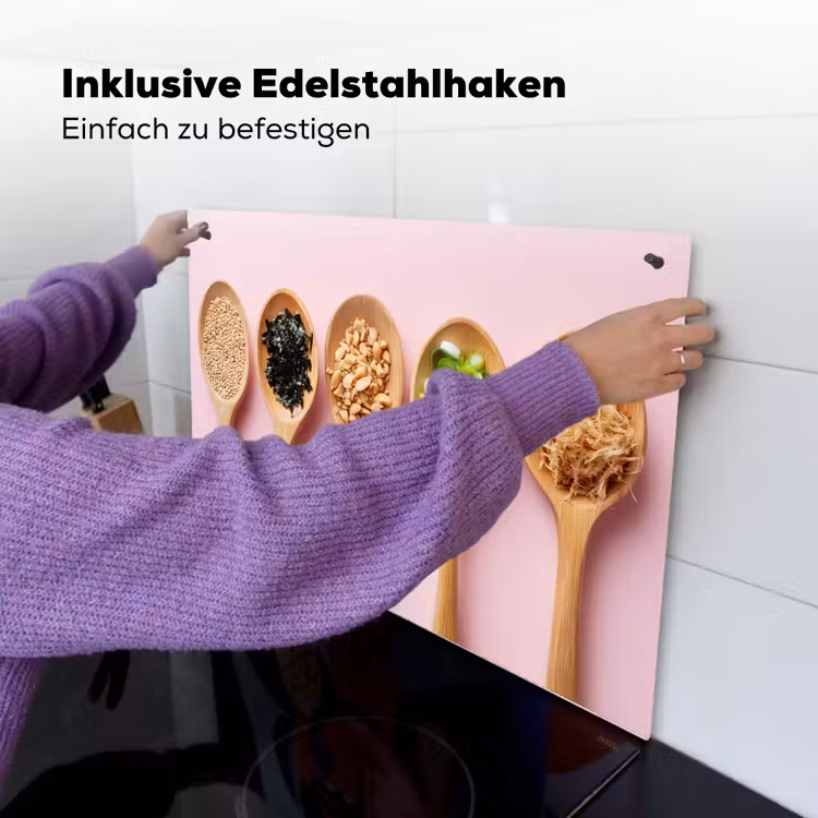 Ingrediënten - Lepels - Hout - Roze Inductie beschemer met haakjes klein -ky-ophangen-de