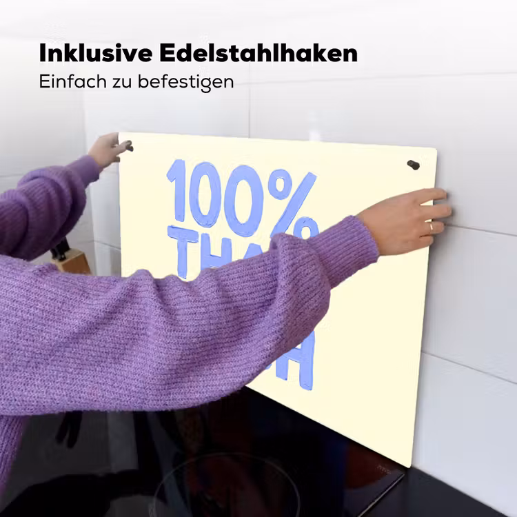 100% that bitch - Blauw - Wit Inductie beschemer met haakjes klein -ky-ophangen-de