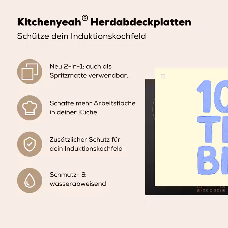 100% that bitch - Blauw - Wit Inductie beschemer met haakjes klein -ky-usp-de