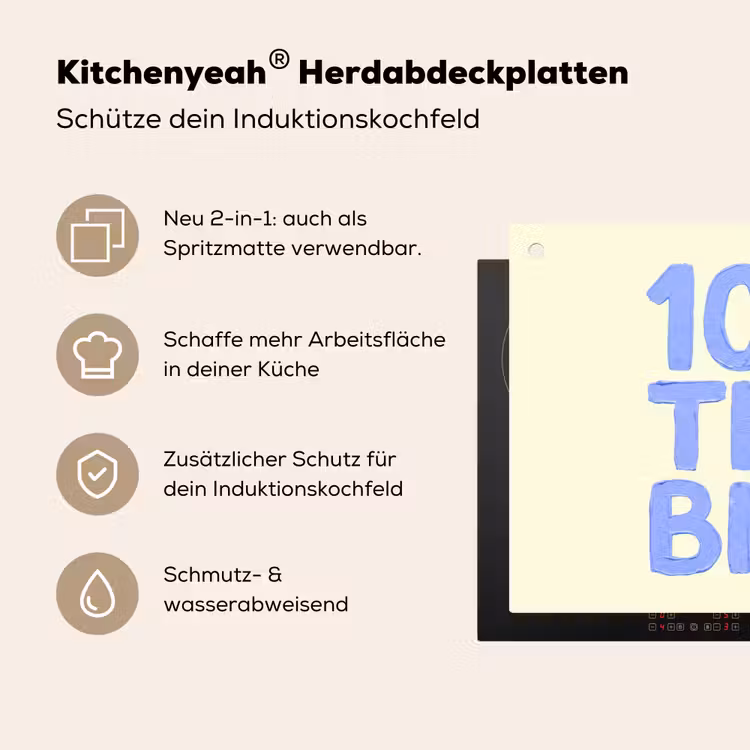 100% that bitch - Blauw - Wit Inductie beschemer met haakjes klein -ky-usp-de