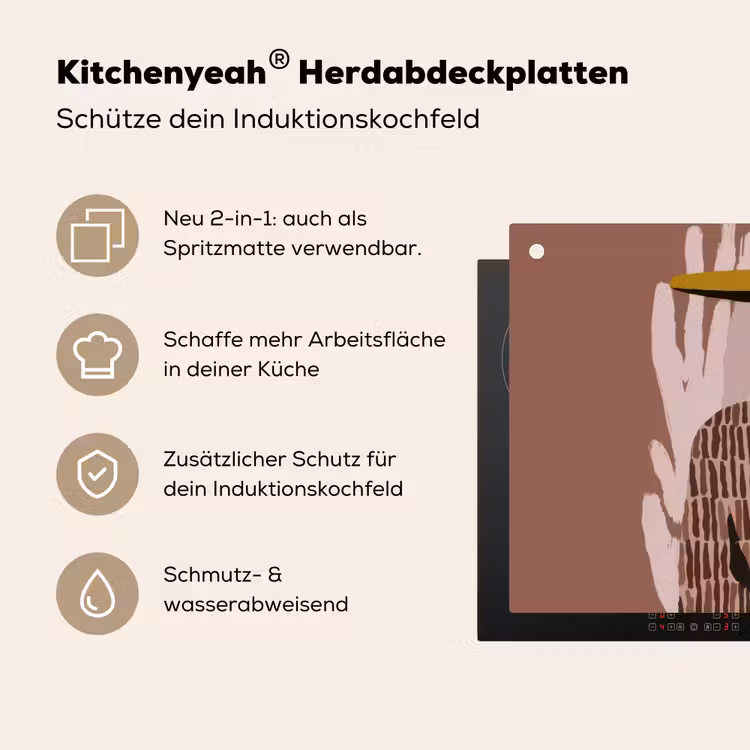 Abstract - Figuur - Illustratie - Hoed Inductie beschemer met haakjes klein -ky-usp-de