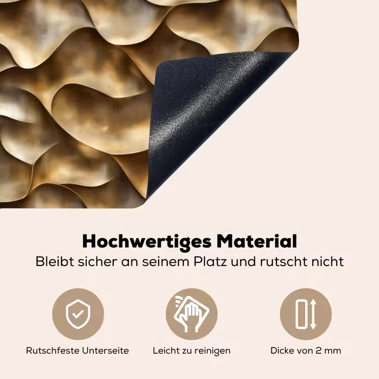 Abstract - Antiek - Goud Inductie beschemer met haakjes klein 777 -ky-onderkant-de