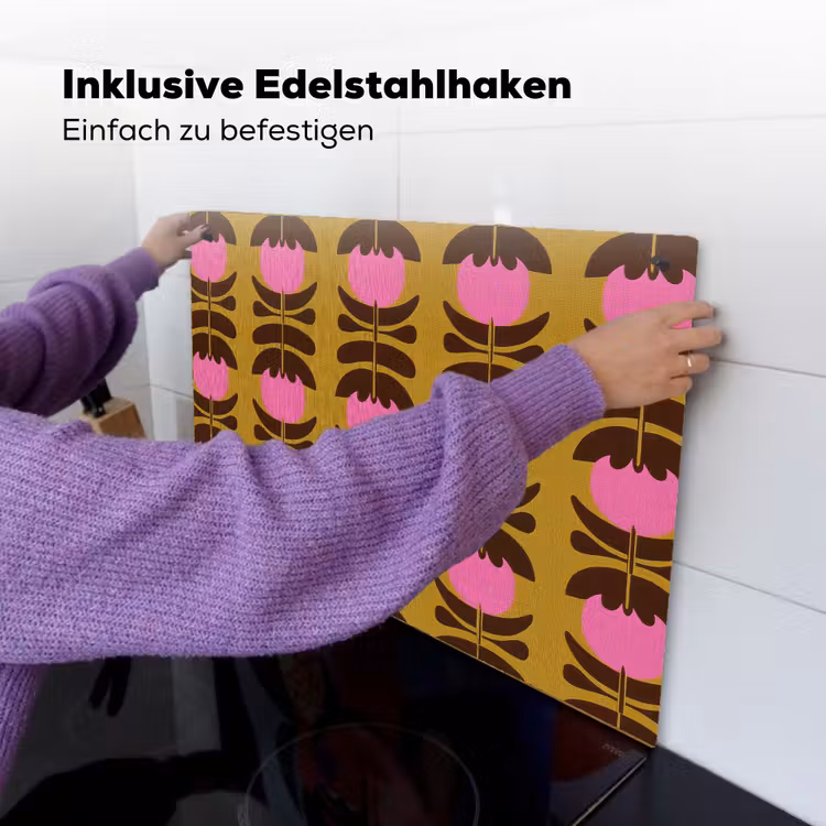 Abstract - Bloemen - Roze Inductie beschemer met haakjes klein 777 -ky-ophangen-de