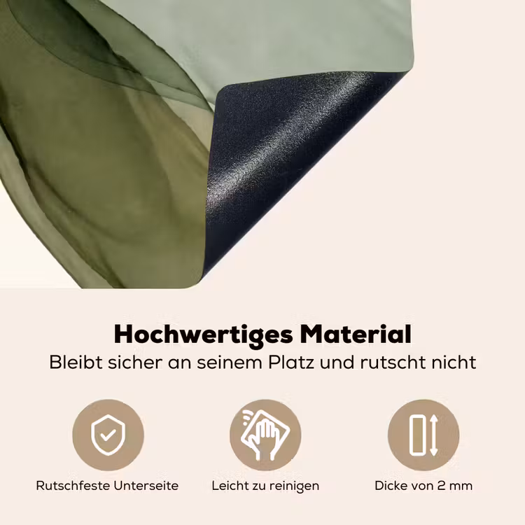 Abstract - Vormen - Modern - Kunst - Groen - Bruin Inductie beschemer met haakjes klein -ky-onderkant-de