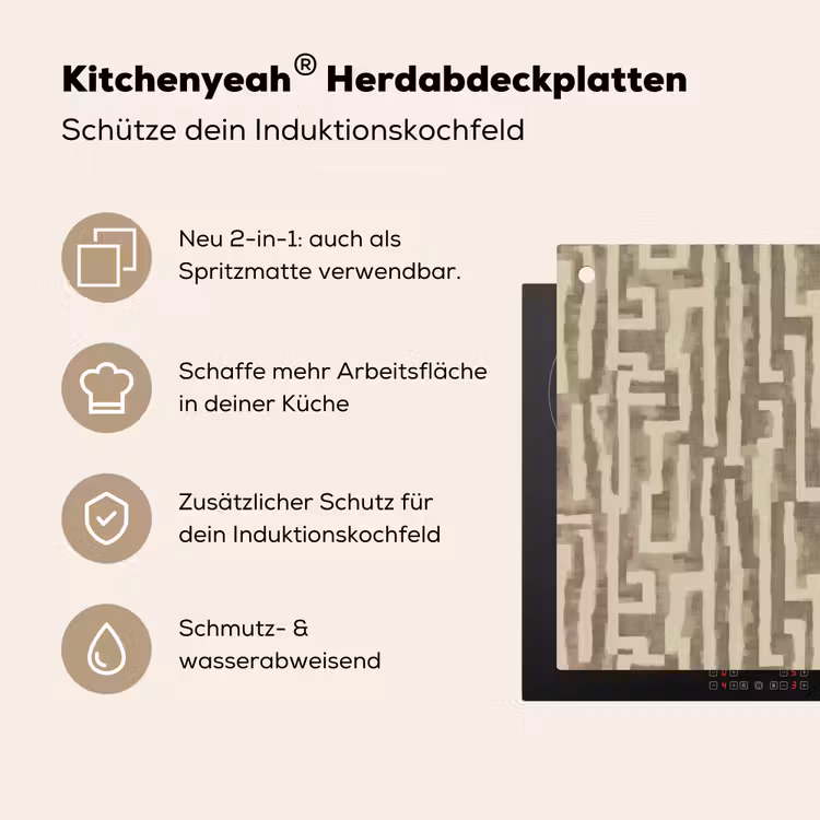Abstract - Geometrisch - Groen Inductie beschemer met haakjes klein 777 -ky-usp-de