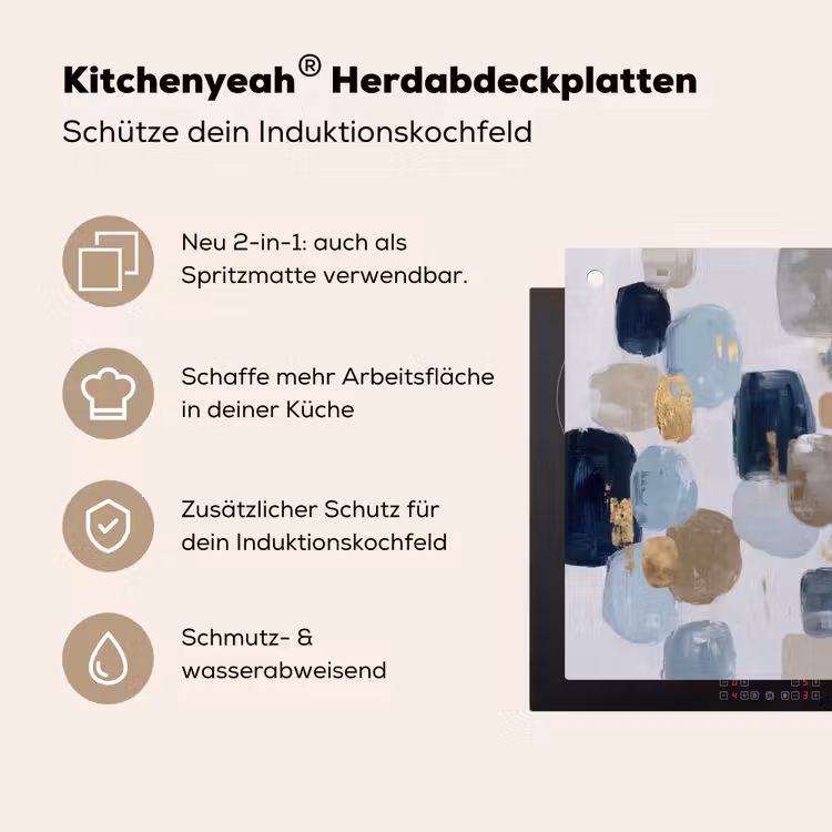 Abstract - Goud - Vormen Inductie beschemer met haakjes klein -ky-usp-de