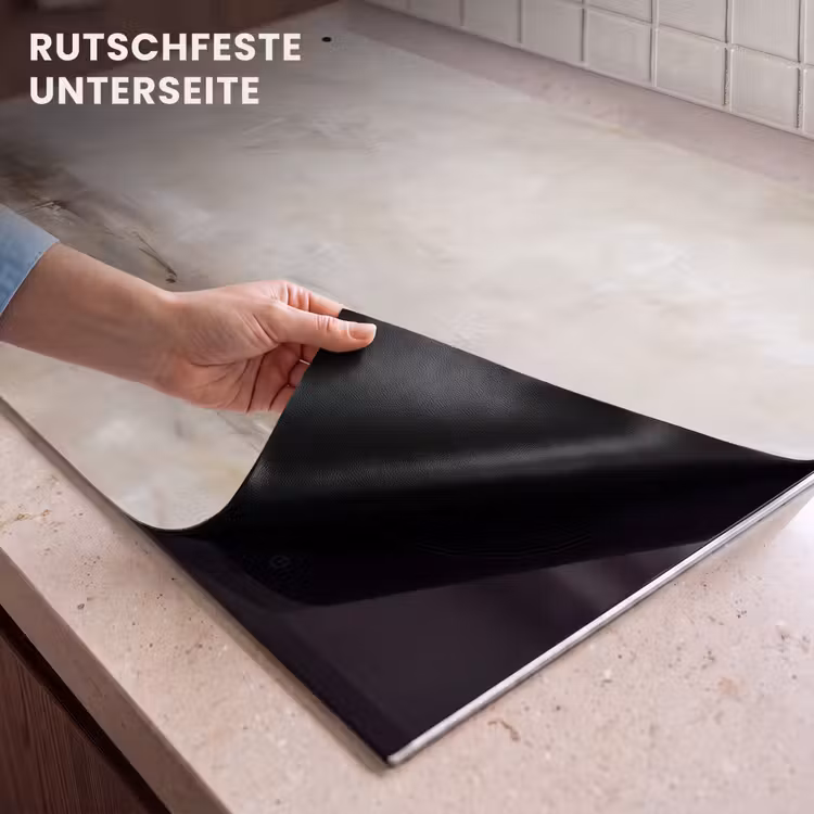 Abstrakt - Landschap - Modern - Beige - Kunst Inductie beschemer met haakjes klein -ky-onderkant-de