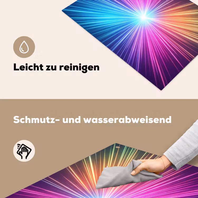 Abstract - Light - Burst - Modern - Colorful Inductie beschemer met haakjes klein -ky-schoon-de