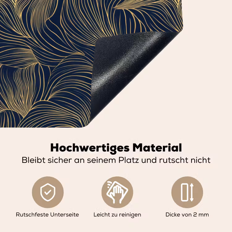 Abstract - Lijnen - Blauw - Goud Inductie beschemer met haakjes klein 777 -ky-onderkant-de