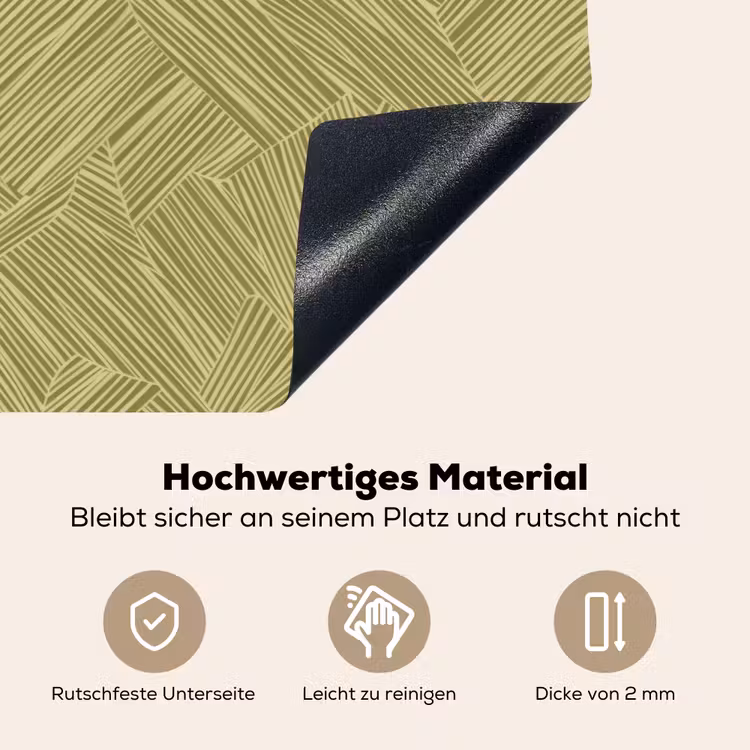 Abstract - Modern - Groen Inductie beschemer met haakjes klein 777 -ky-onderkant-de