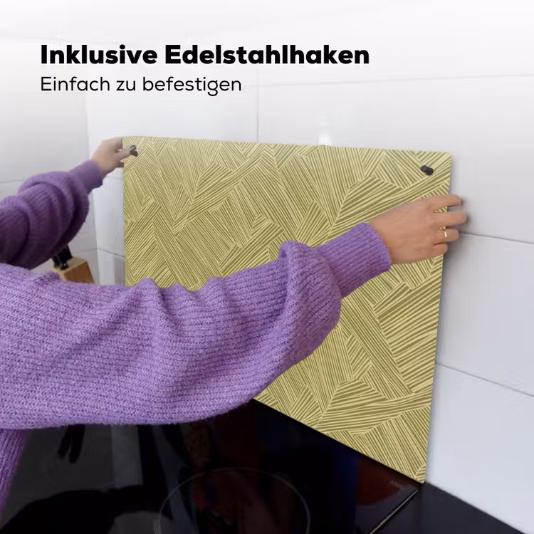 Abstract - Modern - Groen Inductie beschemer met haakjes klein 777 -ky-ophangen-de