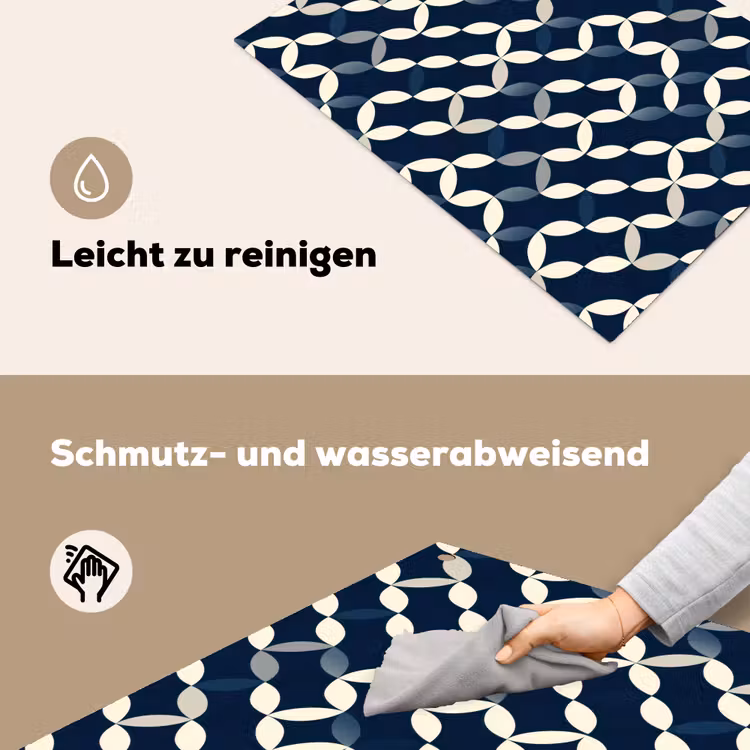Abstract - Patroon - Blauw Inductie beschemer met haakjes klein 777 -ky-schoon-de