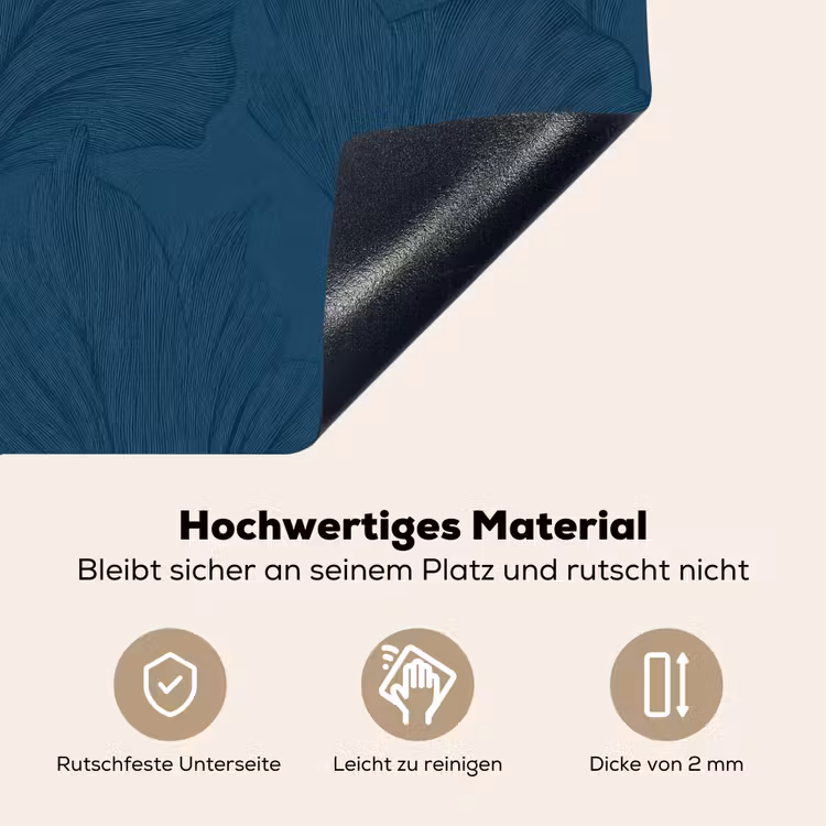 Abstract - Patroon - Donkerblauw - Elegant Inductie beschemer met haakjes klein 777 -ky-onderkant-de