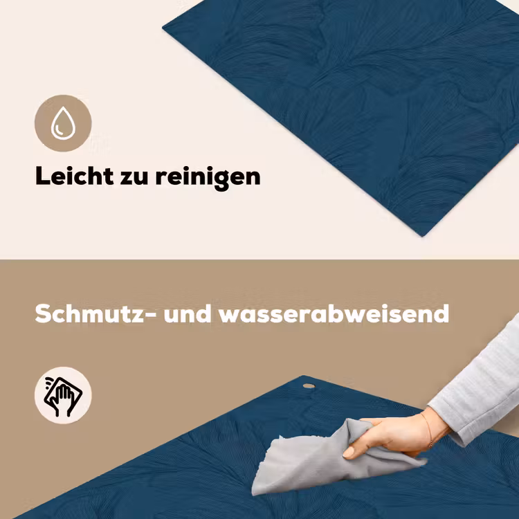 Abstract - Patroon - Donkerblauw - Elegant Inductie beschemer met haakjes klein 777 -ky-schoon-de
