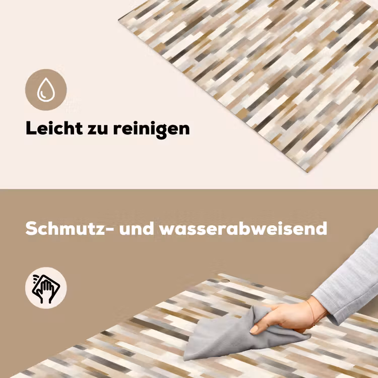 Abstract - Patroon - Kwaststreken Inductie beschemer met haakjes klein 777 -ky-schoon-de