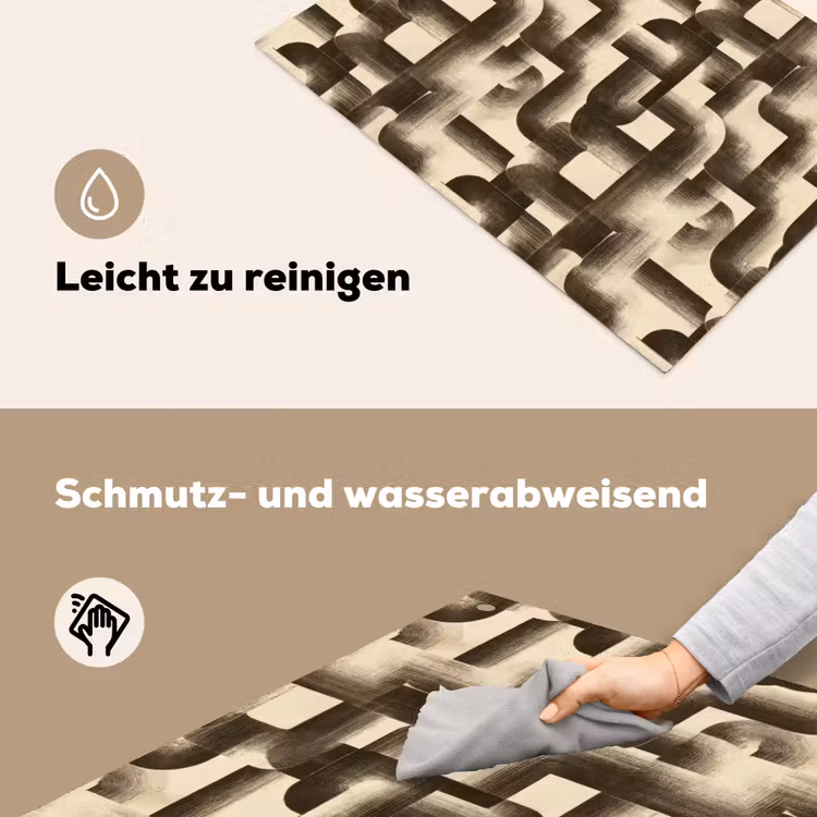 Abstract - Retro - Zwart Inductie beschemer met haakjes klein 777 -ky-schoon-de