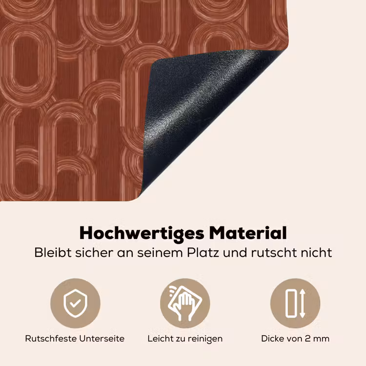 Abstract - Textuur - Bruin Inductie beschemer met haakjes klein 777 -ky-onderkant-de