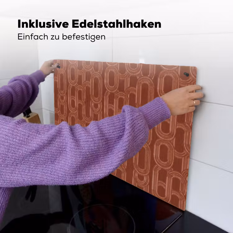 Abstract - Textuur - Bruin Inductie beschemer met haakjes klein 777 -ky-ophangen-de