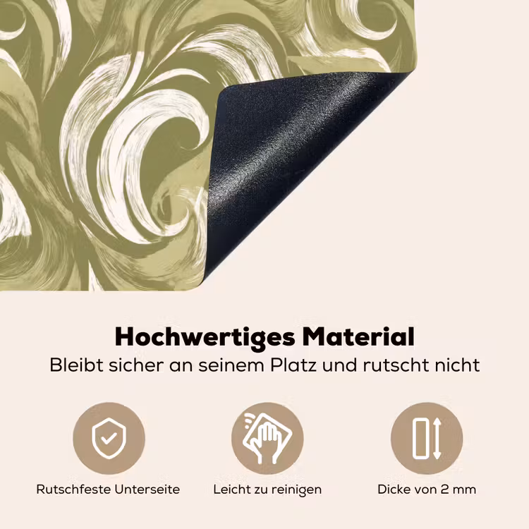 Abstract - Textuur - Groen Inductie beschemer met haakjes klein 777 -ky-onderkant-de