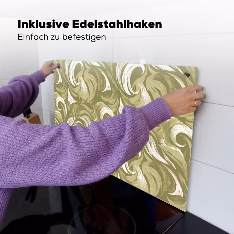 Abstract - Textuur - Groen Inductie beschemer met haakjes klein 777 -ky-ophangen-de