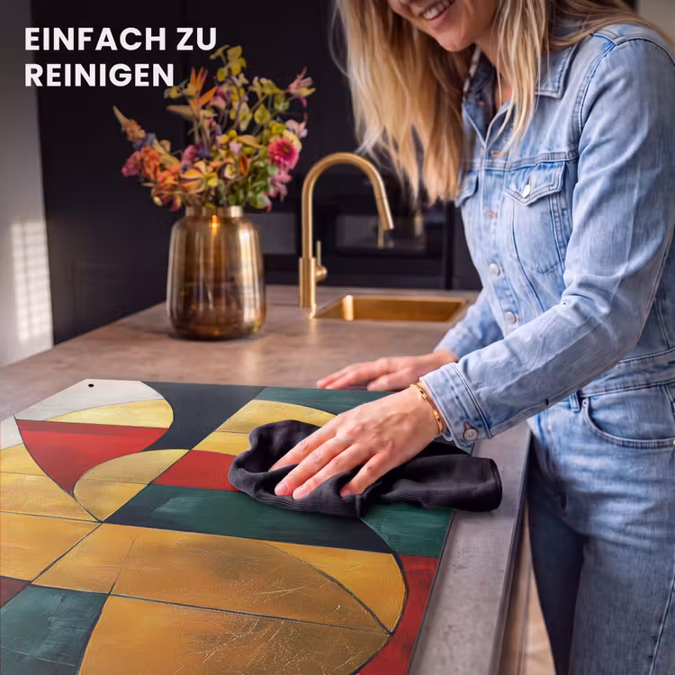 2-in-1 Herdabdeckplatte & Spritzschutz - Abstrakt - Weihnachten - Gold - Rot - Grün - Abstract - Kerst - Goud - Rood - Groen Inductie beschemer met haakjes klein