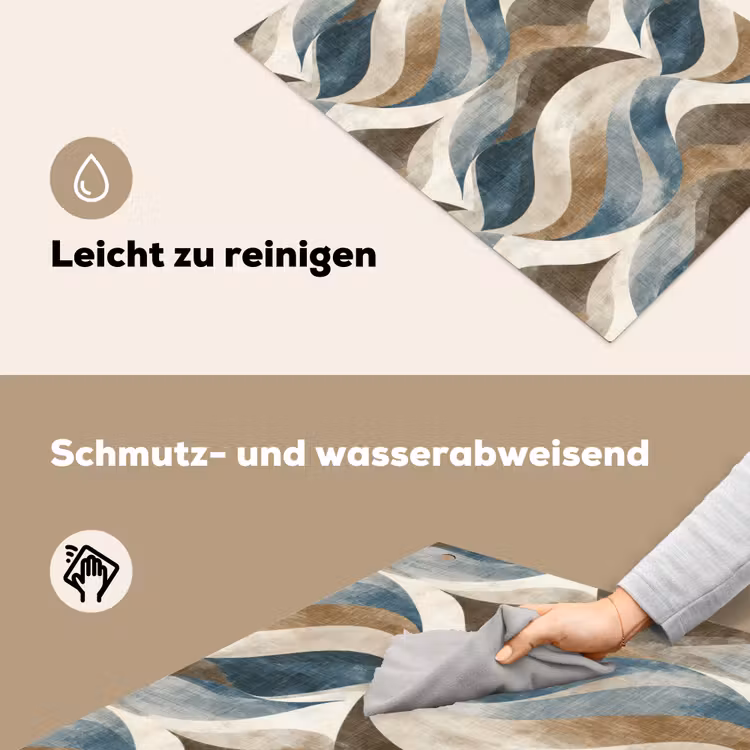 Abstract - Golven - Kleurrijk Inductie beschemer met haakjes klein 777 -ky-schoon-de