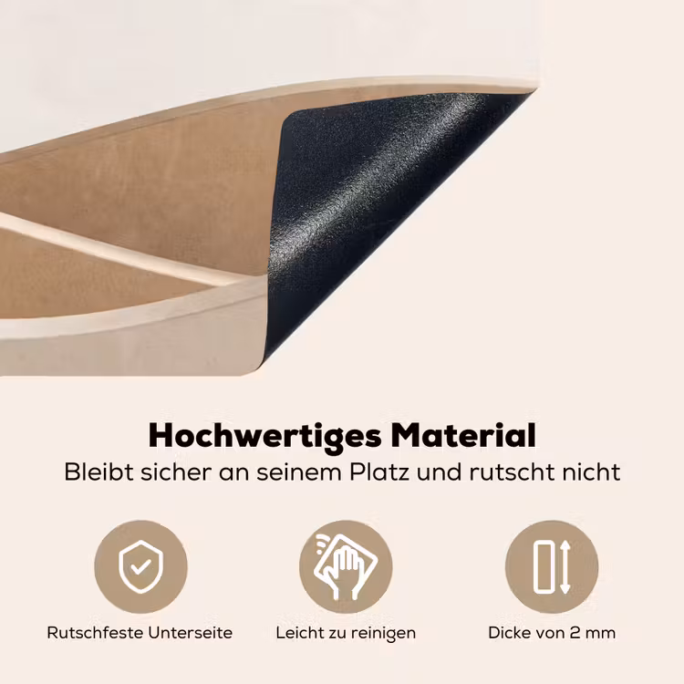 Abstract - Golven - Modern - Beige Inductie beschemer met haakjes klein -ky-onderkant-de