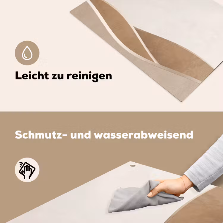 Abstract - Golven - Modern - Beige Inductie beschemer met haakjes klein -ky-schoon-de