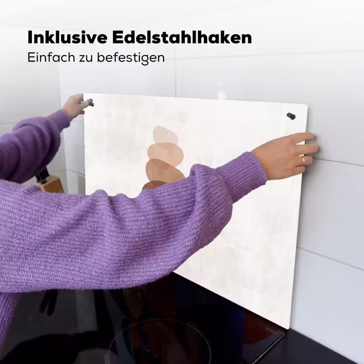 Abstractie - Gestapeld - Balans - Modern - Aardetinten Inductie beschemer met haakjes klein -ky-ophangen-de