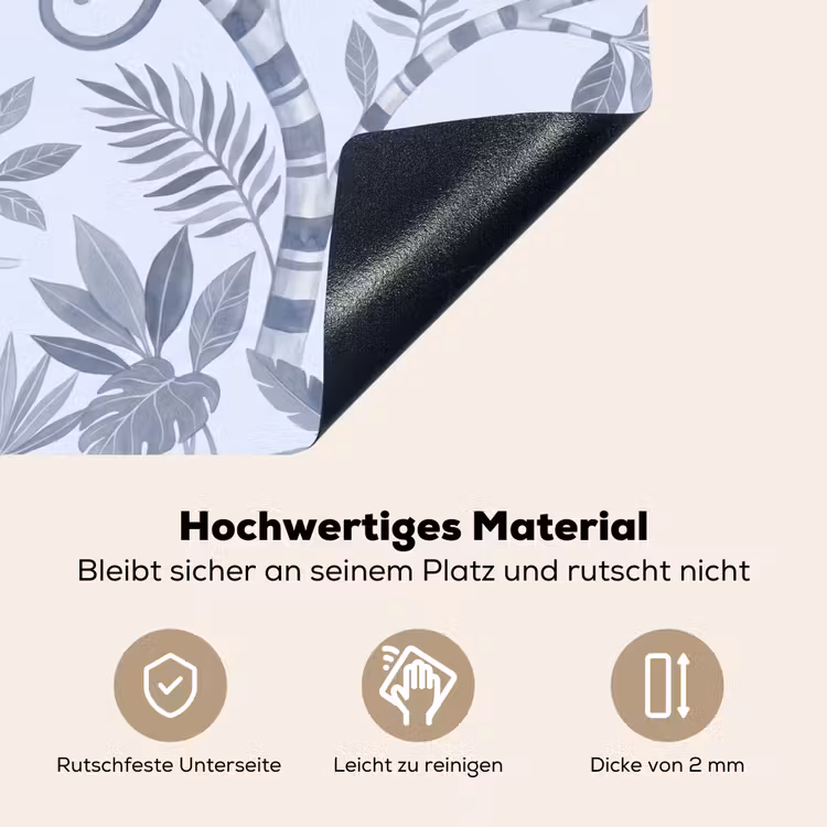 Aap - Boom - Bladeren - Jungle - Illustratie Inductie beschemer met haakjes klein -ky-onderkant-de