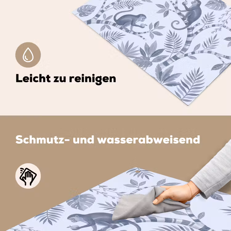 Aap - Boom - Bladeren - Jungle - Illustratie Inductie beschemer met haakjes klein -ky-schoon-de