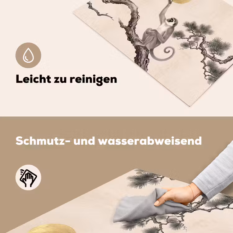 Aap - Maan - Goud Inductie beschemer met haakjes klein -ky-schoon-de
