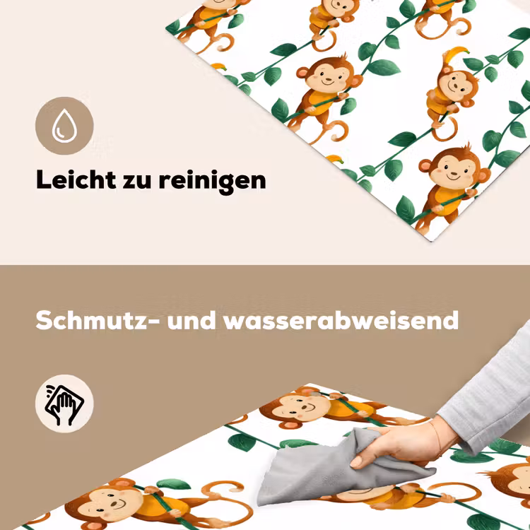 Apen - Lianen - Kleurrijk Inductie beschemer met haakjes klein 777 -ky-schoon-de