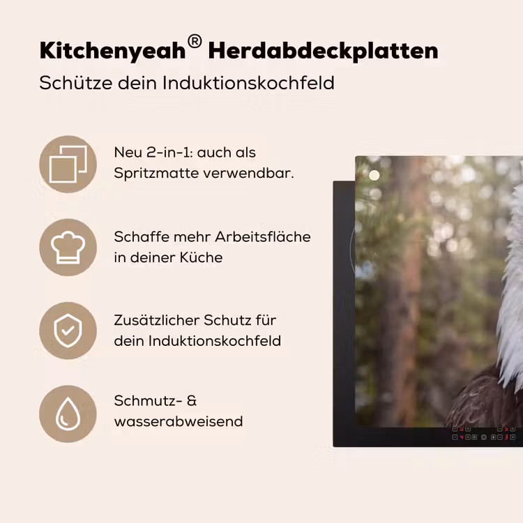 Amerikaans - Zeearend - Portret - Geel Inductie beschemer met haakjes klein -ky-usp-de