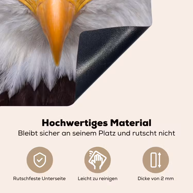 Amerikaans - Zeearend - Portret - Geel Inductie beschemer met haakjes klein -ky-onderkant-de