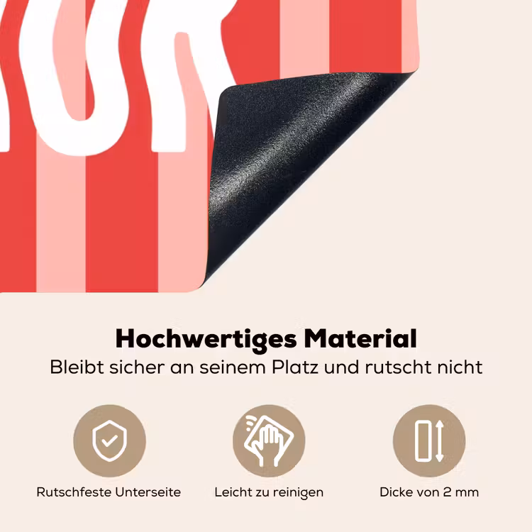Amor - Strepen - Rood - Roze Inductie beschemer met haakjes klein -ky-onderkant-de