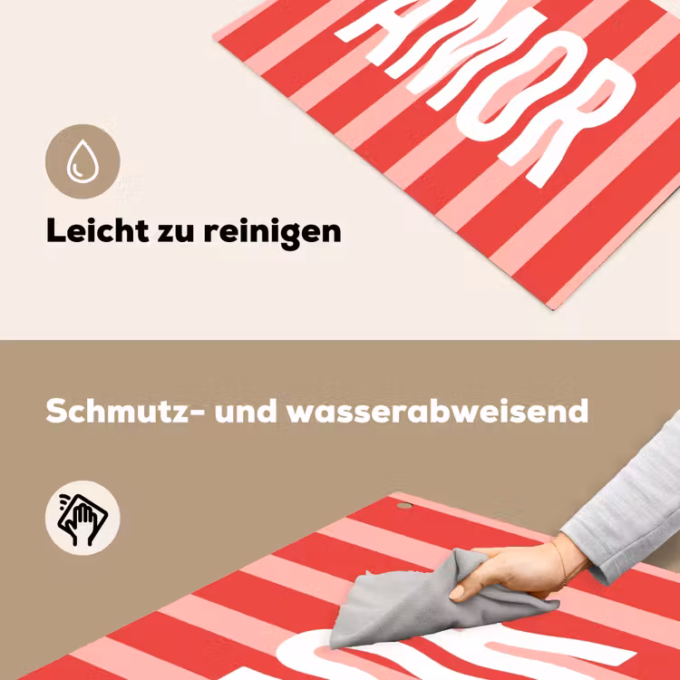 Amor - Strepen - Rood - Roze Inductie beschemer met haakjes klein -ky-schoon-de