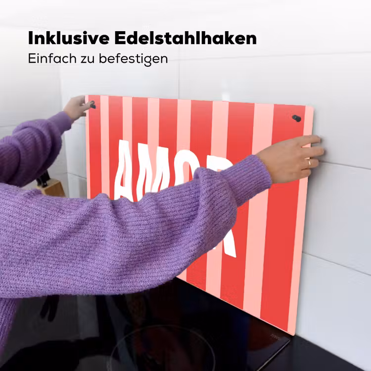 Amor - Strepen - Rood - Roze Inductie beschemer met haakjes klein -ky-ophangen-de