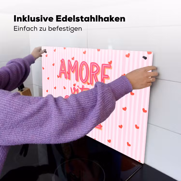 Amore vita sole - Roze - Hartjes Inductie beschemer met haakjes klein -ky-ophangen-de