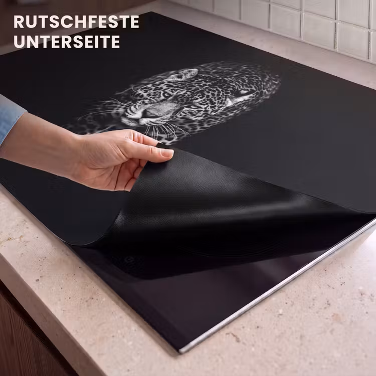 2-in-1 Herdabdeckplatte & Spritzschutz - Annäherung im Schatten - Nadering in de Schaduw Inductie beschemer met haakjes klein