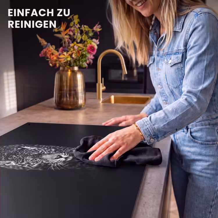 2-in-1 Herdabdeckplatte & Spritzschutz - Annäherung im Schatten - Nadering in de Schaduw Inductie beschemer met haakjes klein