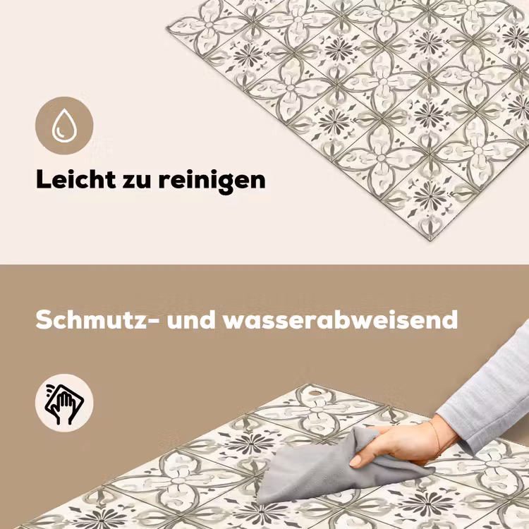 Antiek - Tegel - Beige Inductie beschemer met haakjes klein 777 -ky-schoon-de