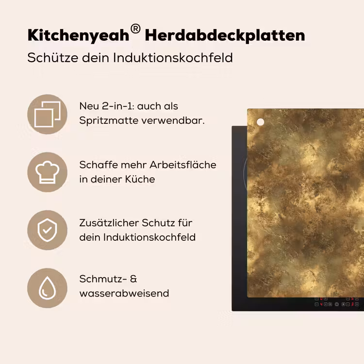 Antiek - Metaallook - Goud Inductie beschemer met haakjes klein 777 -ky-usp-de