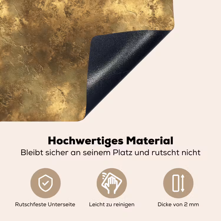 Antiek - Metaallook - Goud Inductie beschemer met haakjes klein 777 -ky-onderkant-de