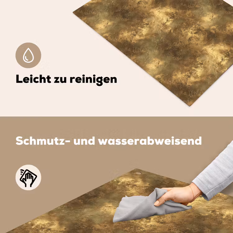 Antiek - Metaallook - Goud Inductie beschemer met haakjes klein 777 -ky-schoon-de
