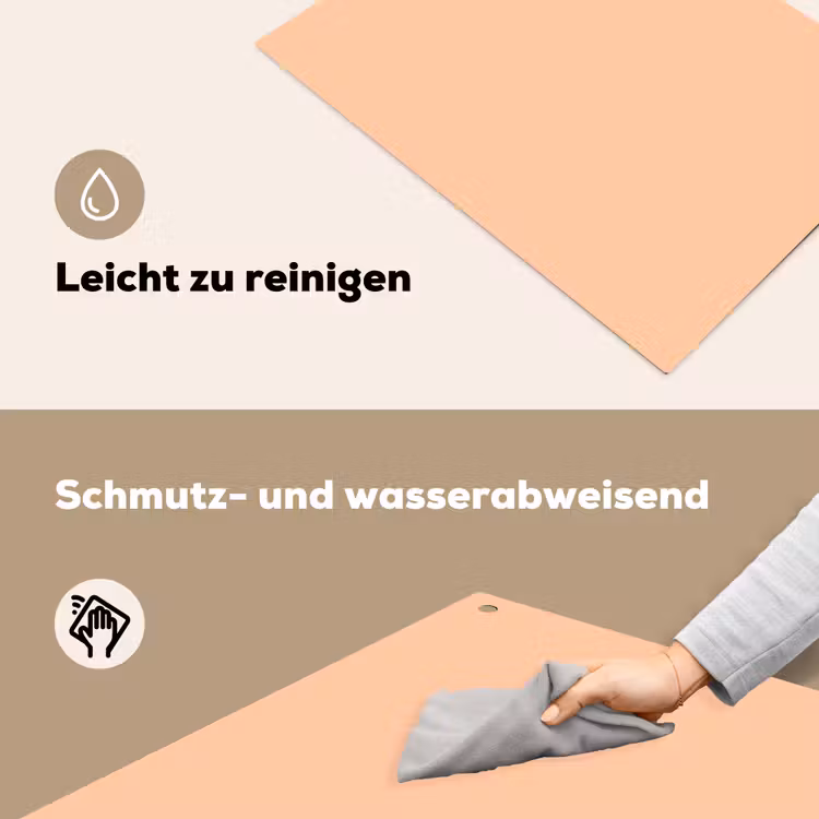 Apricot - Blush - Nude Inductie beschemer met haakjes klein 777 -ky-schoon-de