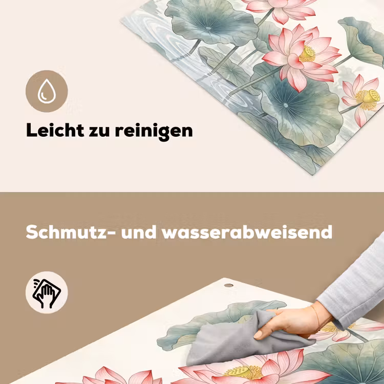 Aquarel - Lotusbloemen - Kleurrijk Inductie beschemer met haakjes klein -ky-schoon-de